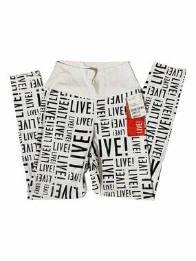 LIVE! Activewear Typographic Sense Pro Leggings Size Medium NWT